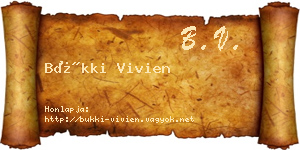 Bükki Vivien névjegykártya